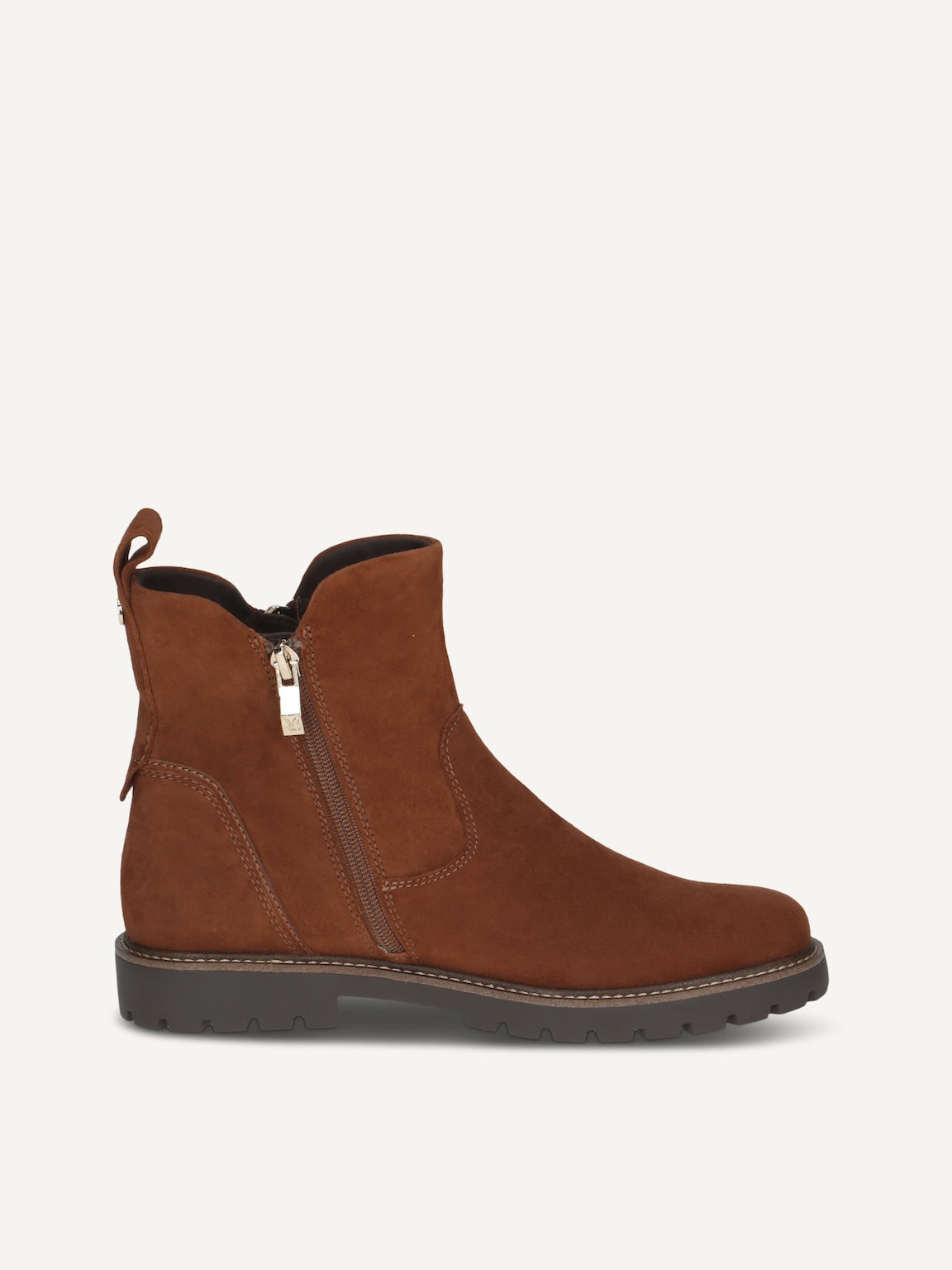 Caprice, Leather Bootie - brown COGNAC SUEDE, image 3 of 5