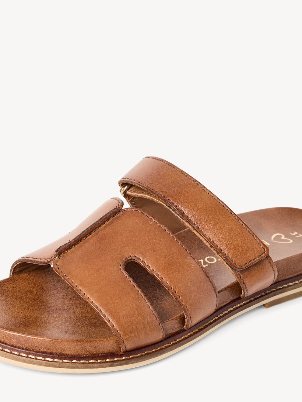 Marco Tozzi, Leather Mule - brown COGNAC, image 4 of 6