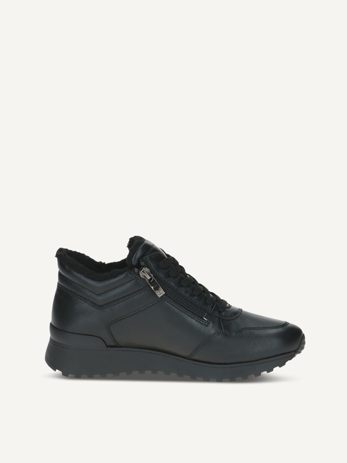 Caprice, Leather Sneaker - black warm lining BLACK NAPPA, image 5 of 10