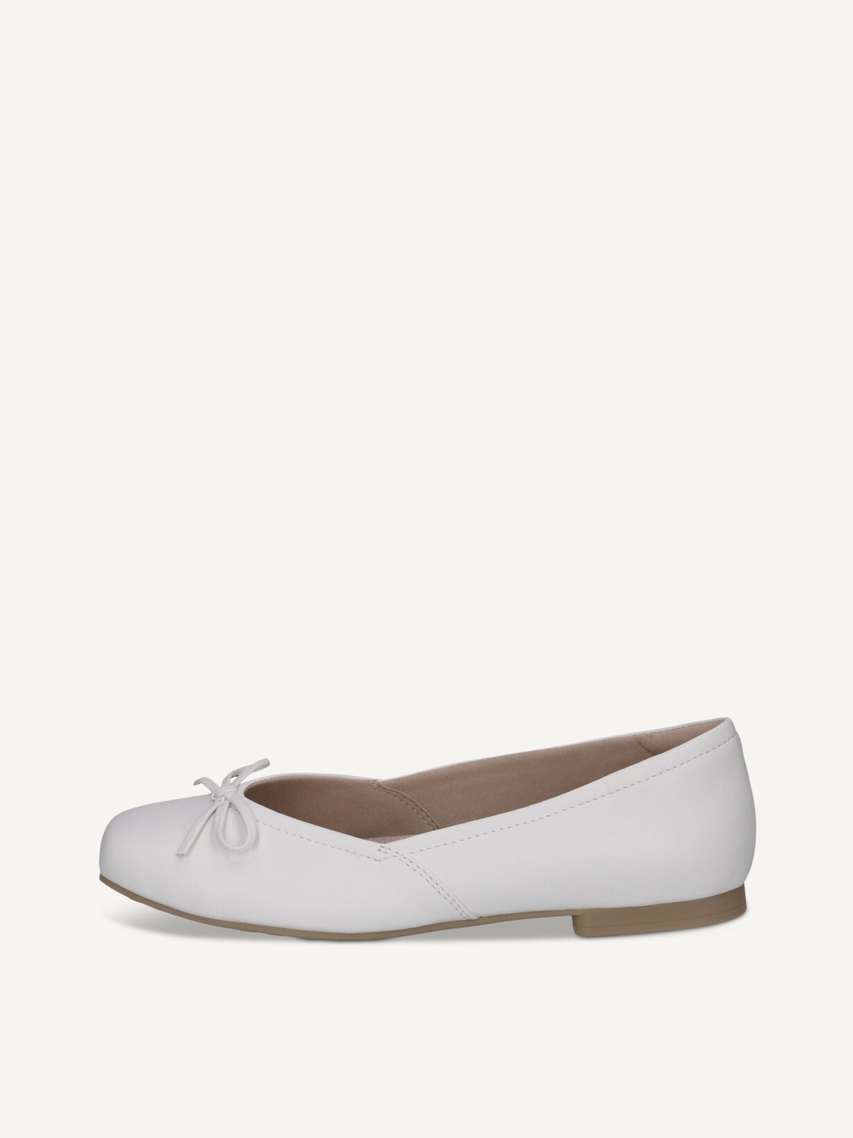Caprice, Ballerine en cuir - blanc WHITE SOFTNAP., image 1 sur 5