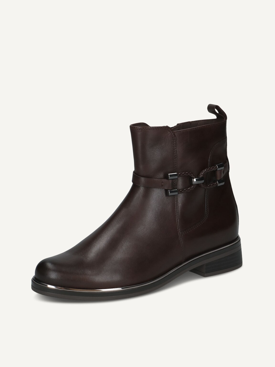 Caprice, Leather Bootie - brown DK BROWN NAPPA, image 1 of 5
