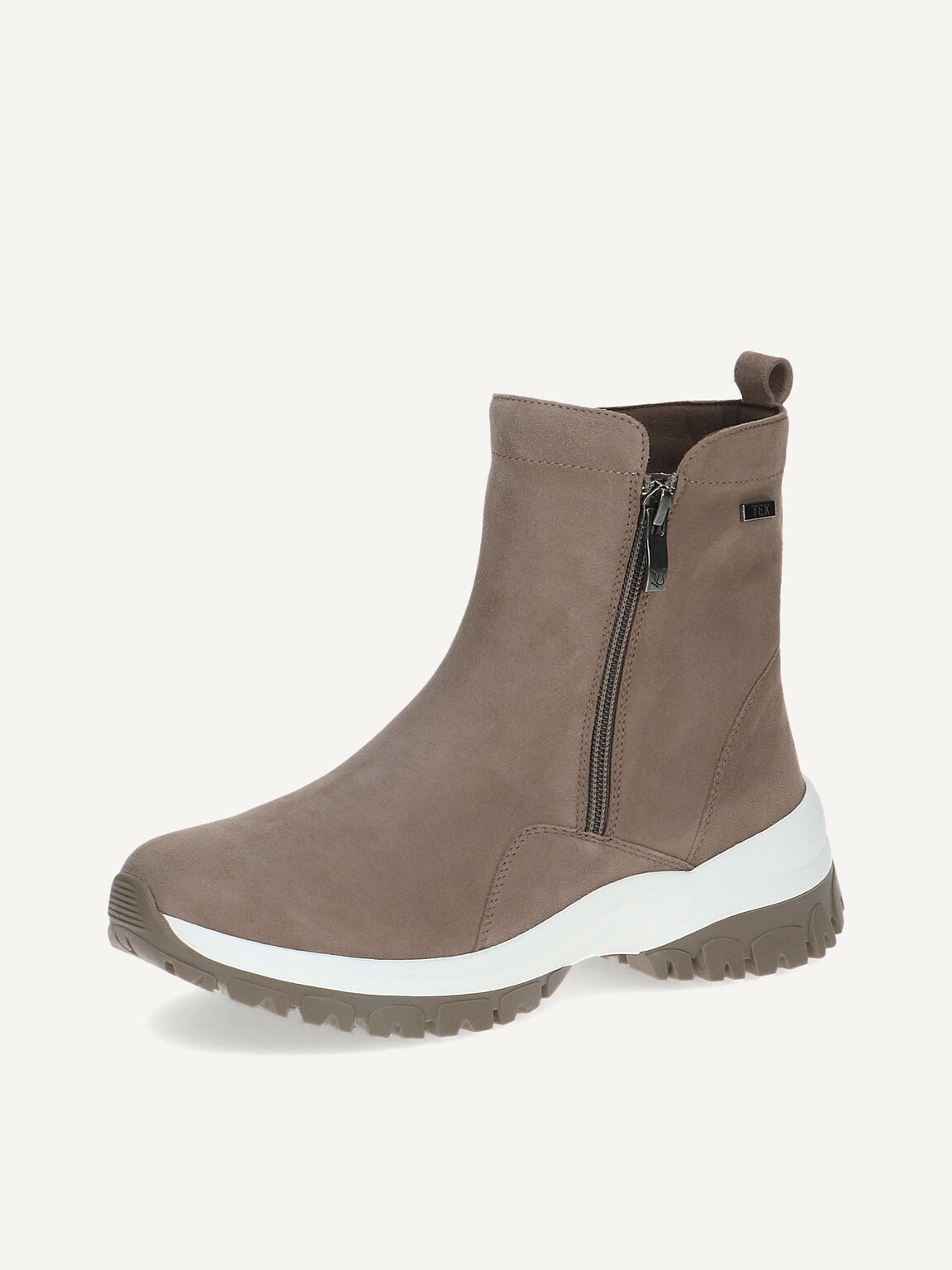Caprice, Leather Bootie - brown warm lining MUD SUEDE, image 1 of 5