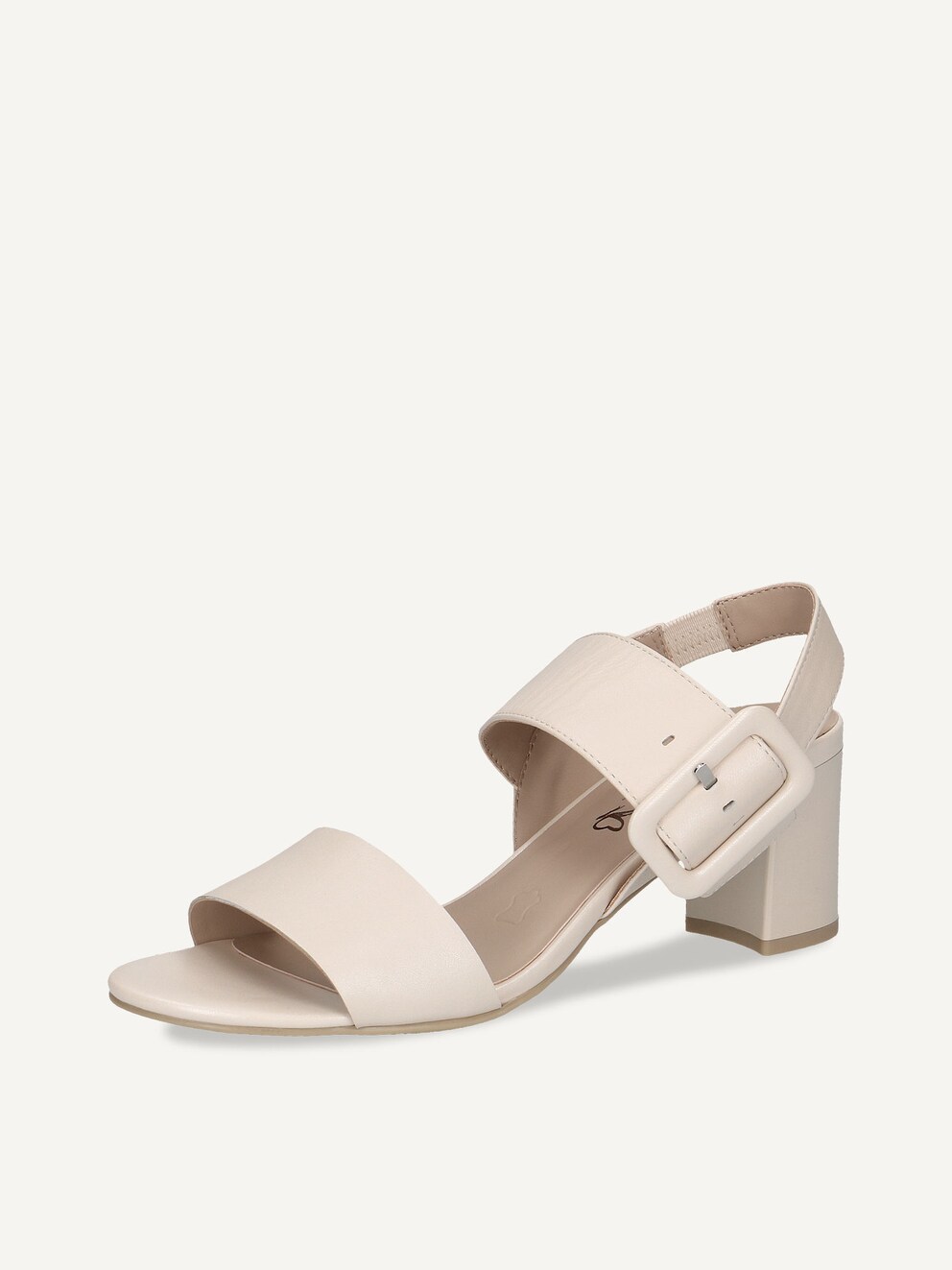 Caprice, Leather Heeled sandal - beige CREAM PERLATO, image 1 of 6