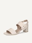 Selected, Caprice, Leather Heeled sandal - beige CREAM PERLATO