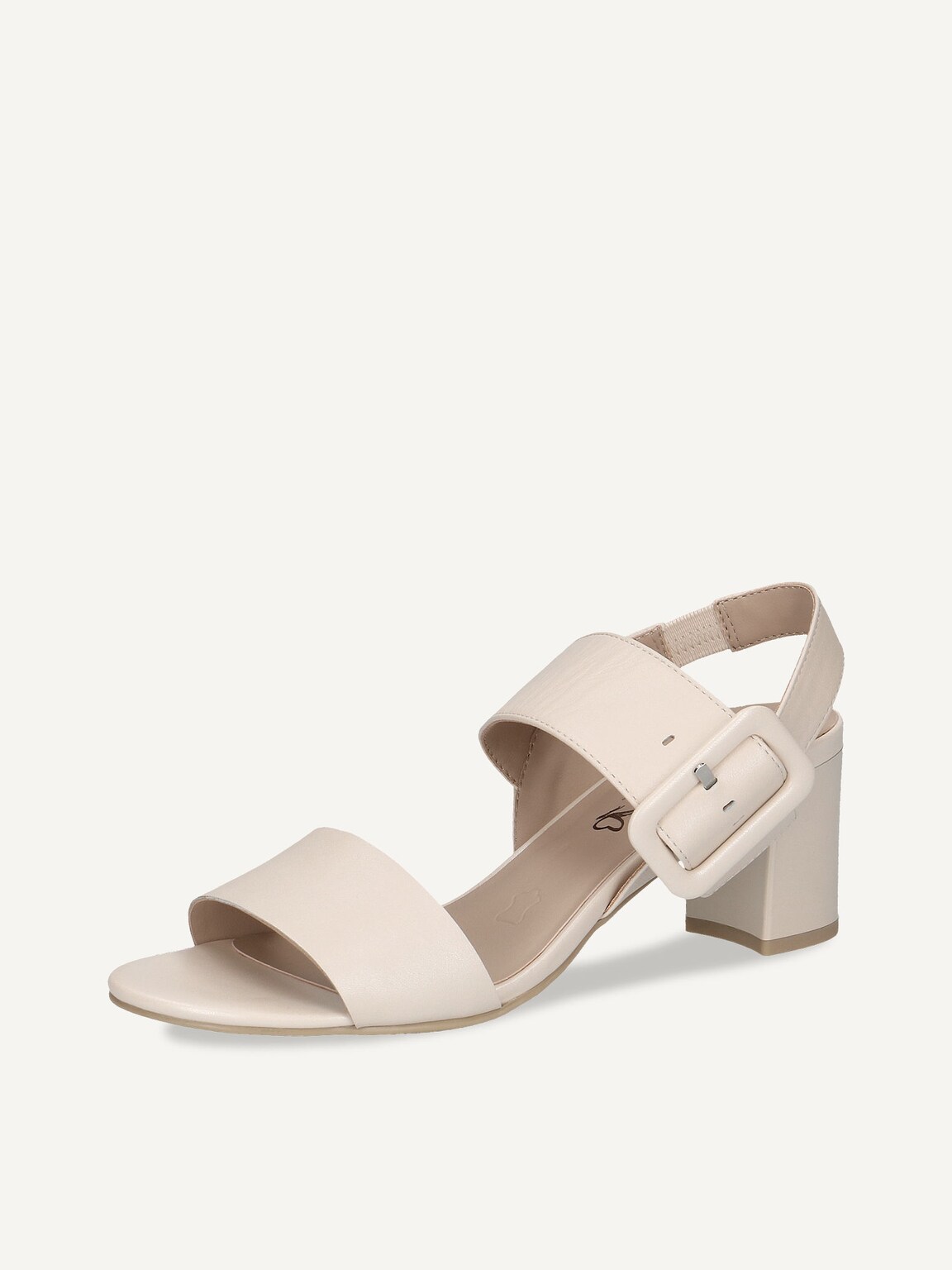 Caprice, Leather Heeled sandal - beige CREAM PERLATO, image 1 of 6