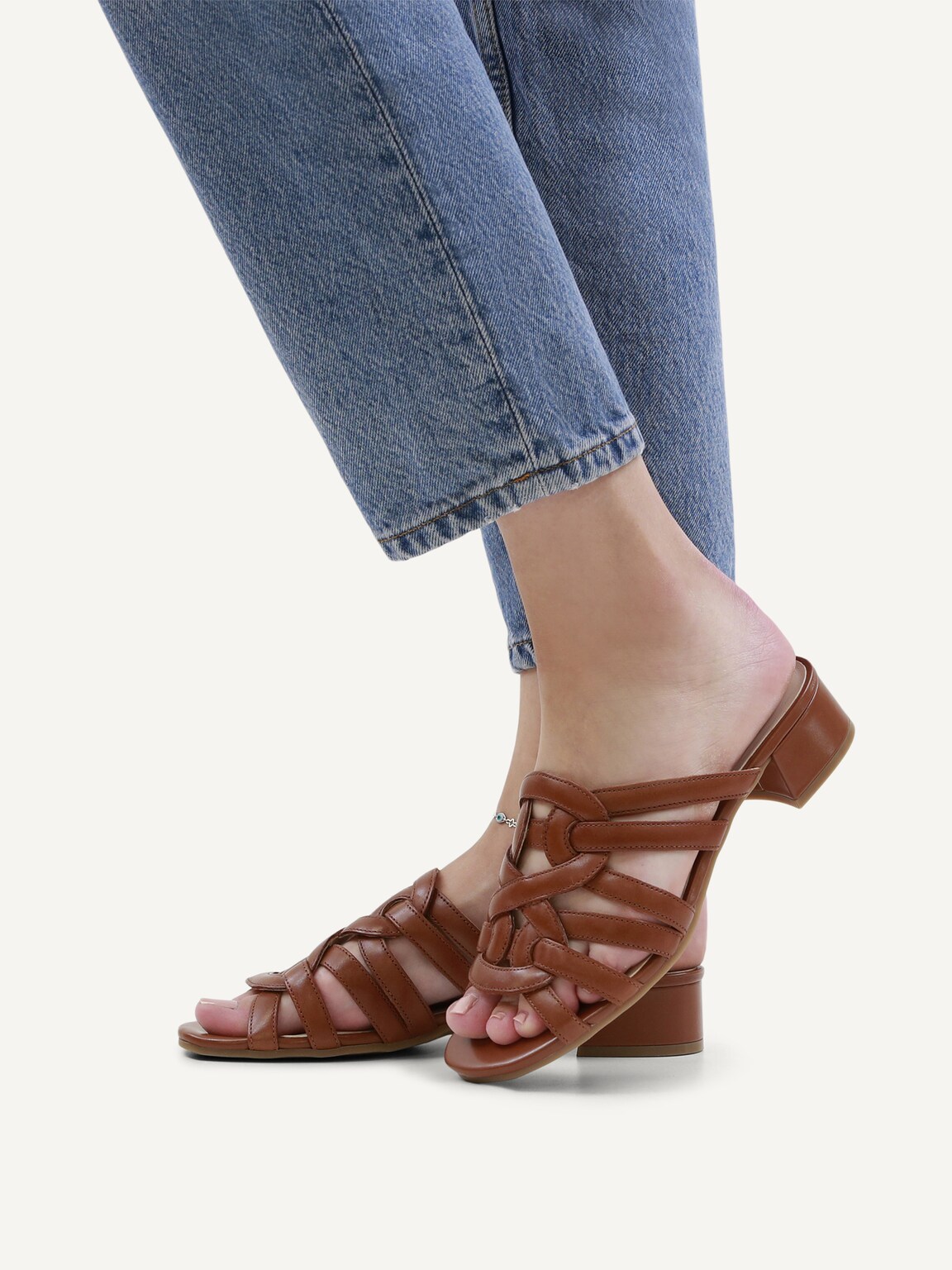 Caprice, Leather Mule - brown COGNAC NAPPA, image 2 of 6