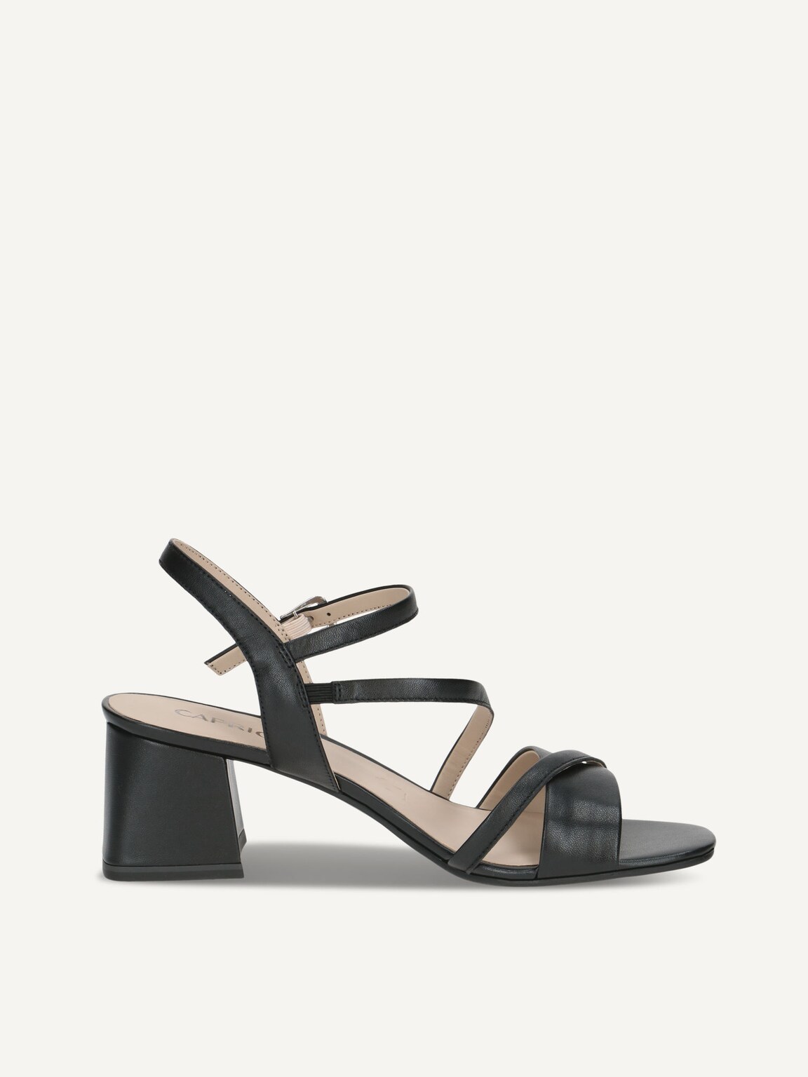 Caprice, Leather Heeled sandal - black BLACK NAPPA, image 3 of 5