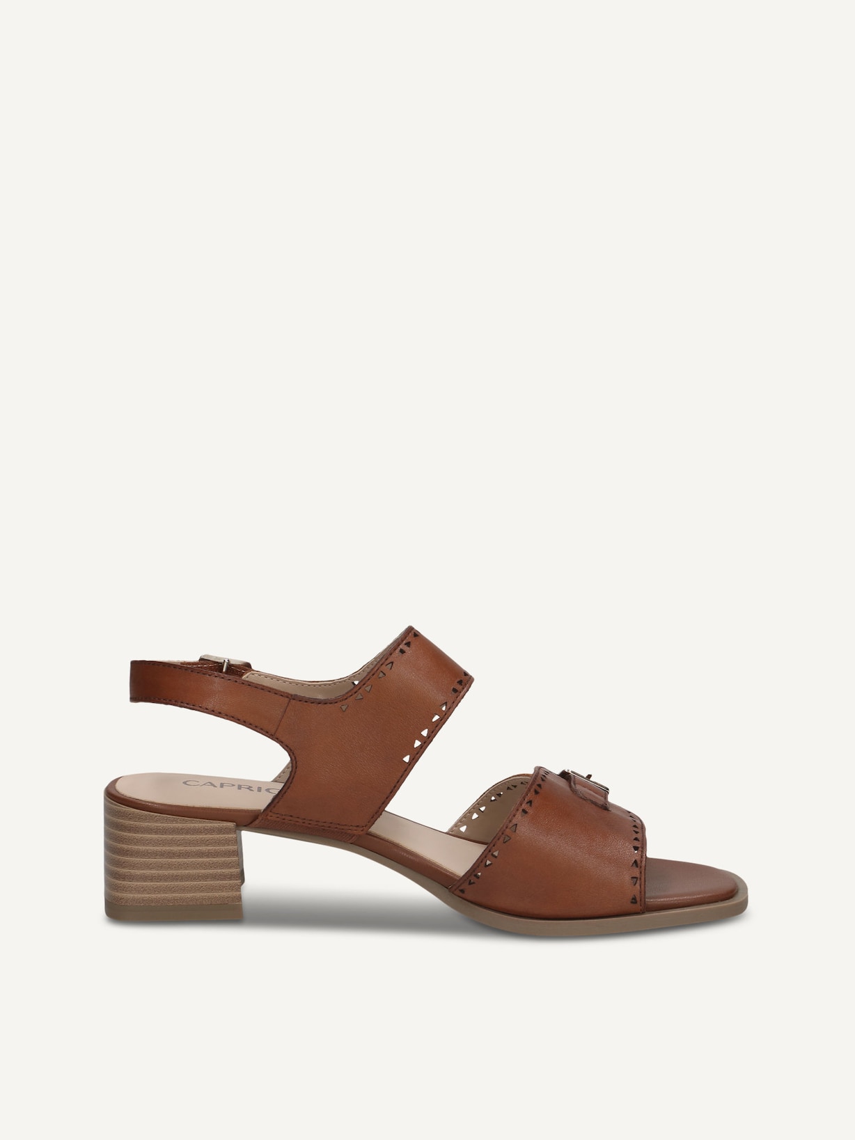 Caprice, Sandale à talon en cuir - marron COGNAC NAPPA, image 4 sur 6