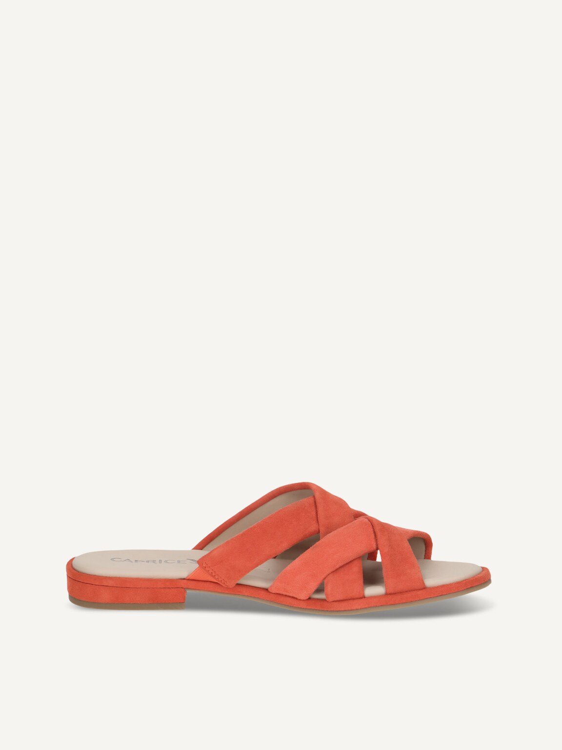 Caprice, Leather Mule - orange ORANGE SUEDE, image 3 of 5