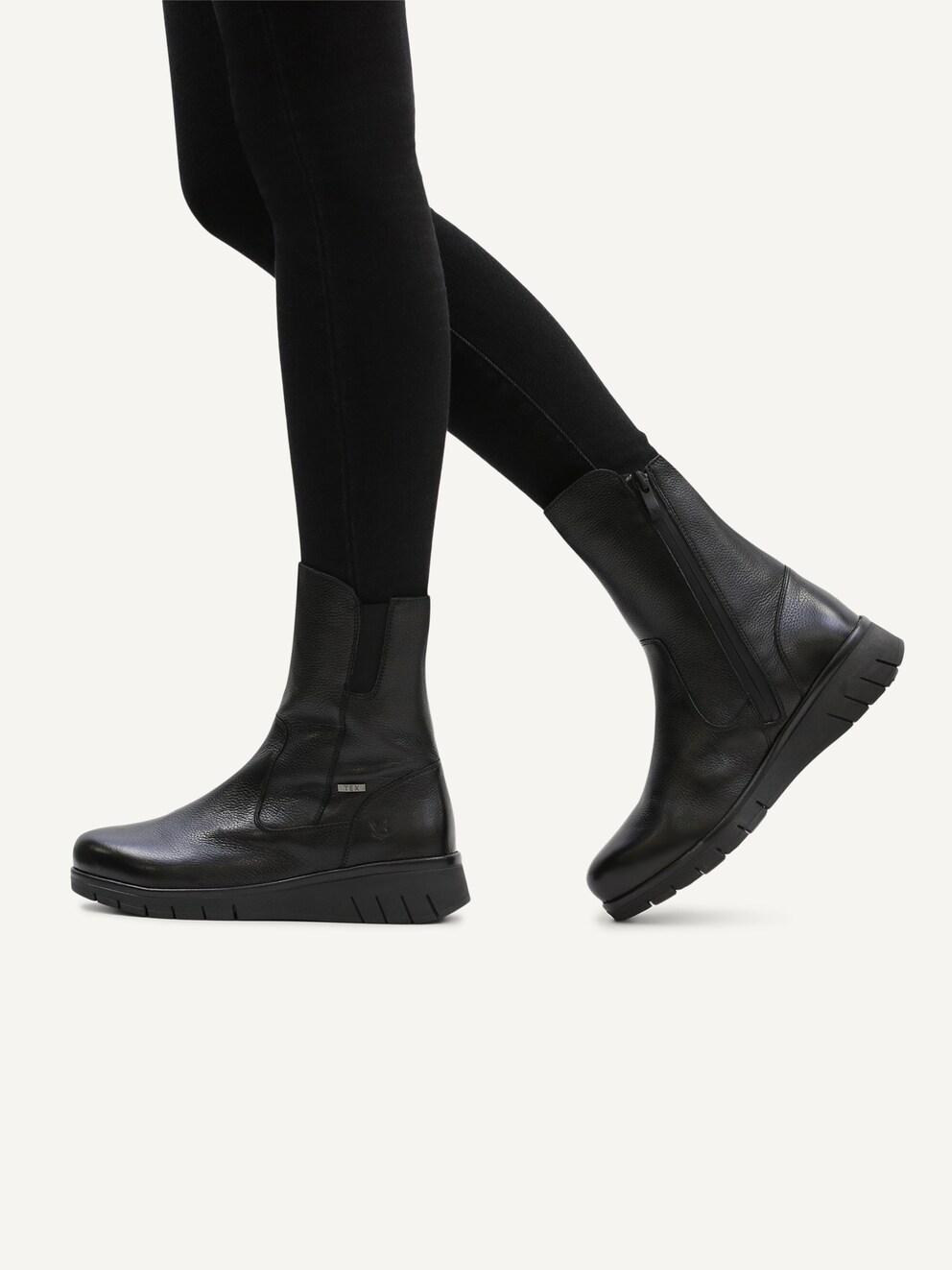 Caprice, Bottine en cuir - noir doublure chaude BLACK NAPPA, image 2 sur 6