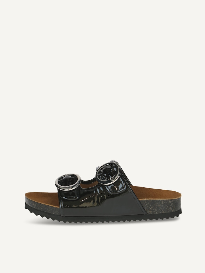 Caprice, Mule en cuir - noir BLACK PATENT