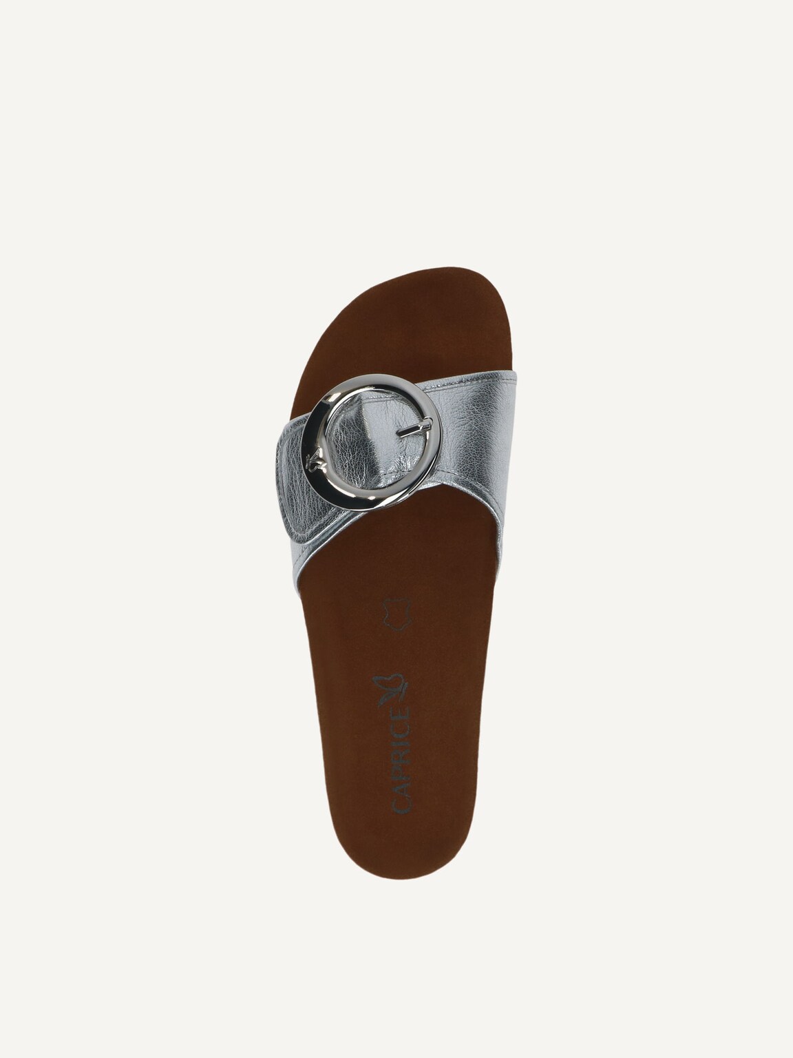 Caprice, Leather Mule - silver SILVER METAL., image 6 of 6