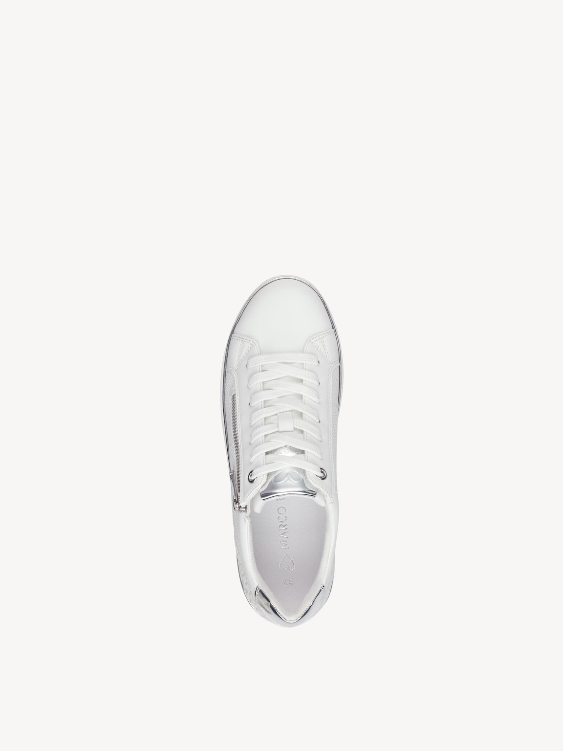 Marco Tozzi, Sneaker - bianco WHITE/SILVER, immagine 3 di 6