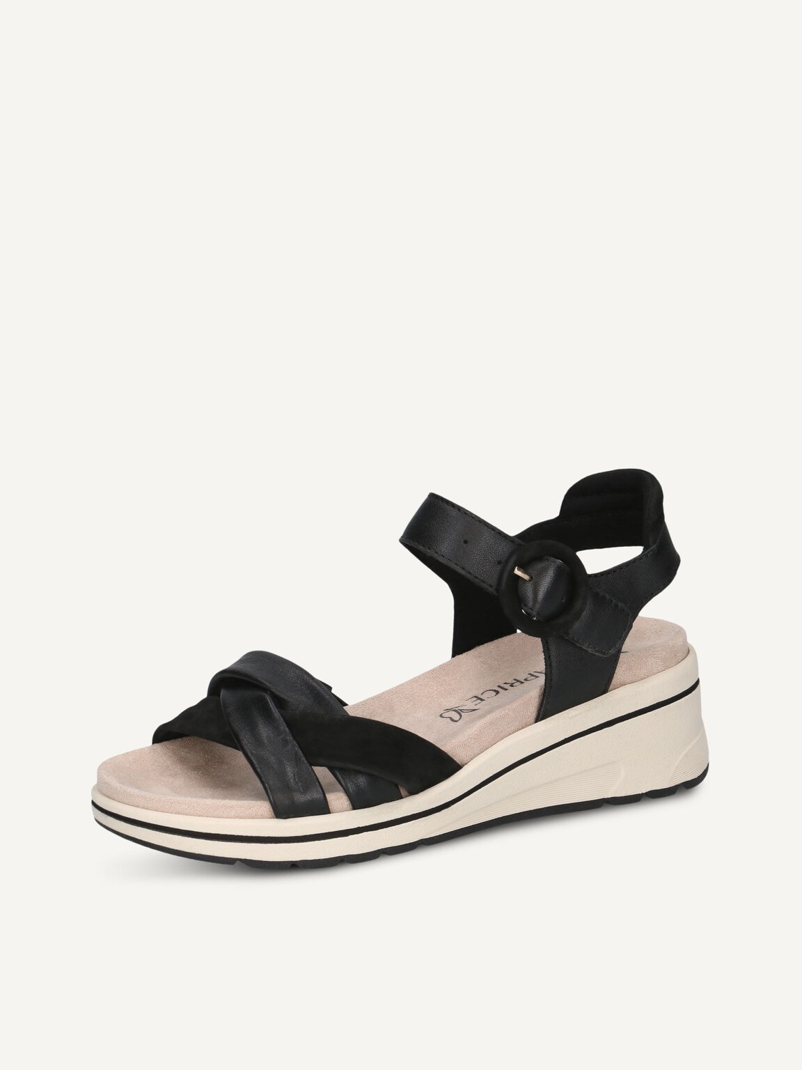 Caprice, Leather Heeled sandal - black BLACK COMB, image 1 of 5