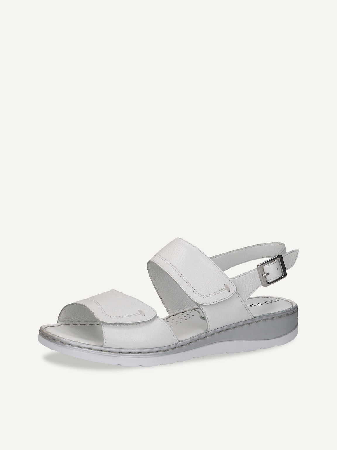 Caprice, Leather Heeled sandal - white WHITE NAPPA, image 1 of 5