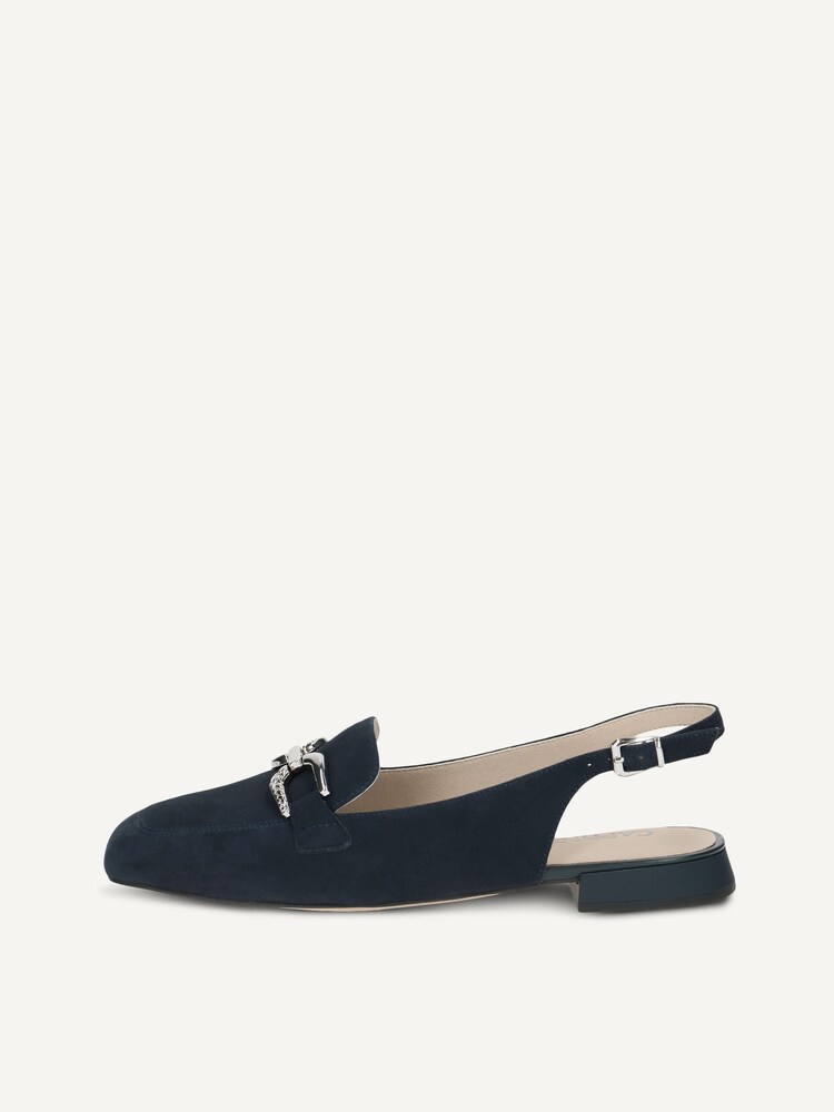Caprice, Leather sling pumps - blue OCEAN SUEDE, image 3 of 6