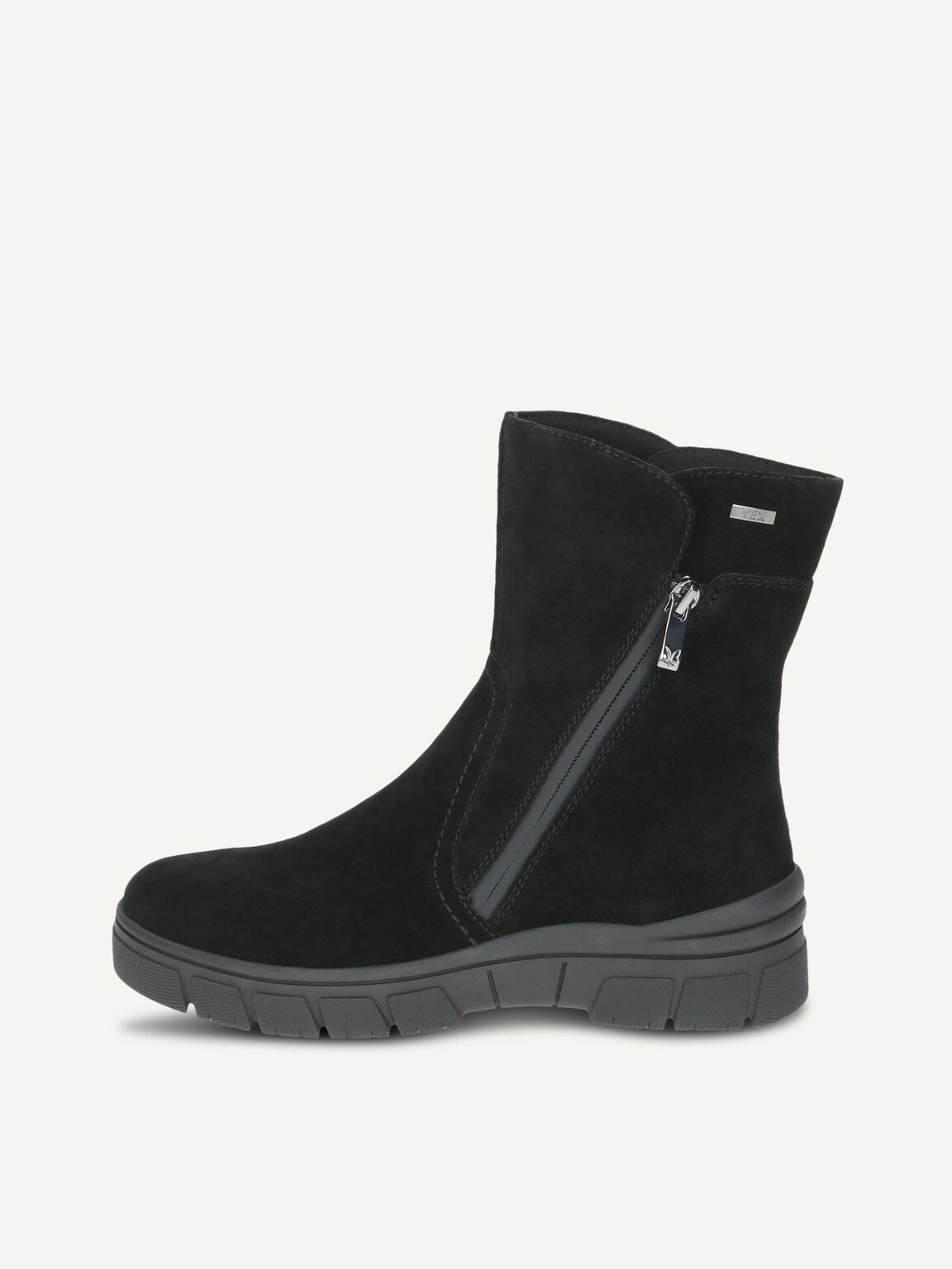 Caprice, Leather Bootie - black warm lining BLACK NUBUC, image 3 of 6