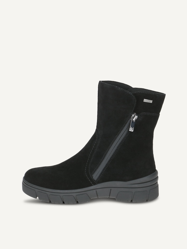 Caprice, Bottine en cuir - noir doublure chaude BLACK NUBUC
