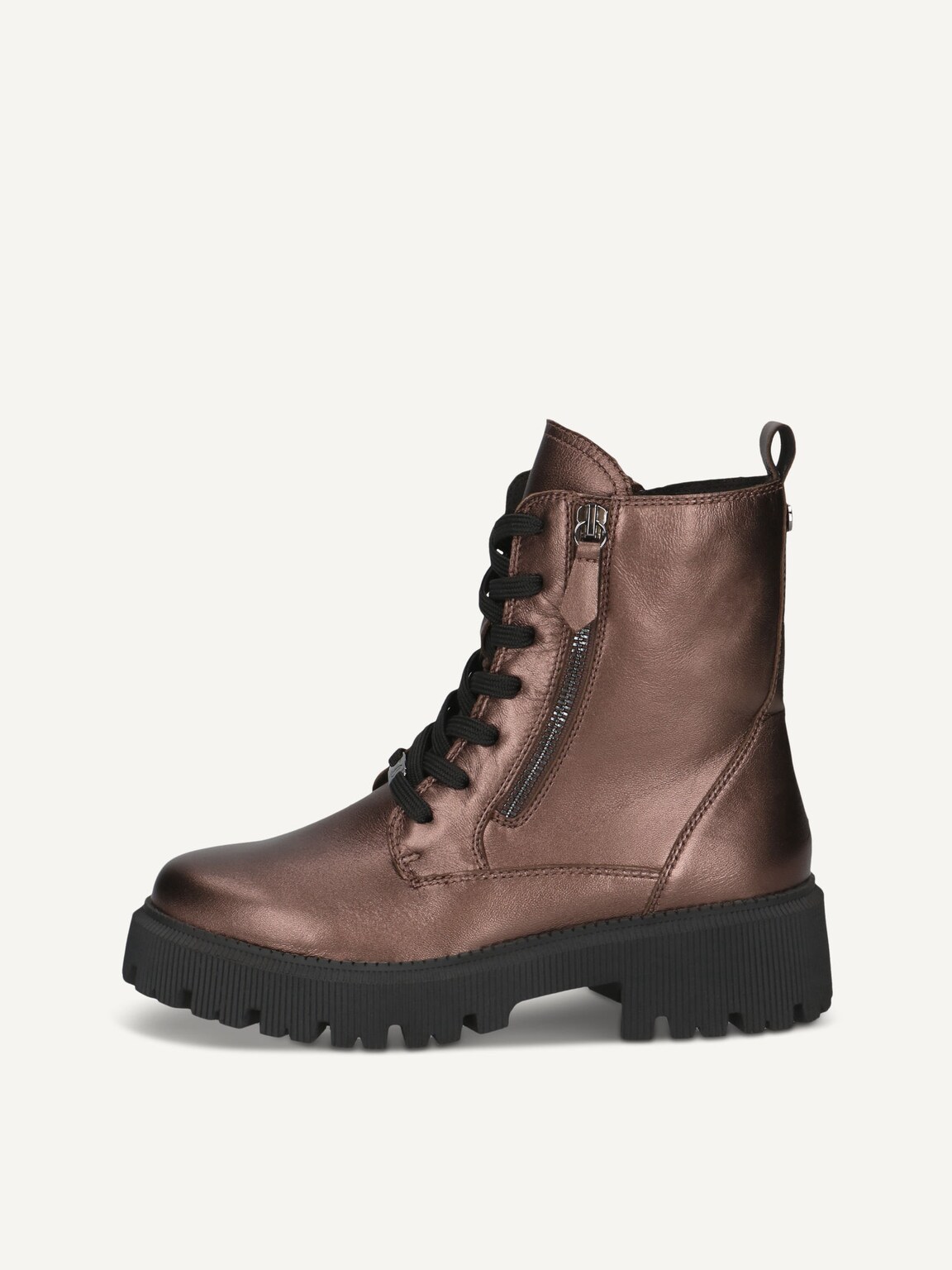 Caprice, Leather Bootie - brown warm lining DK BROWN MET, image 3 of 6
