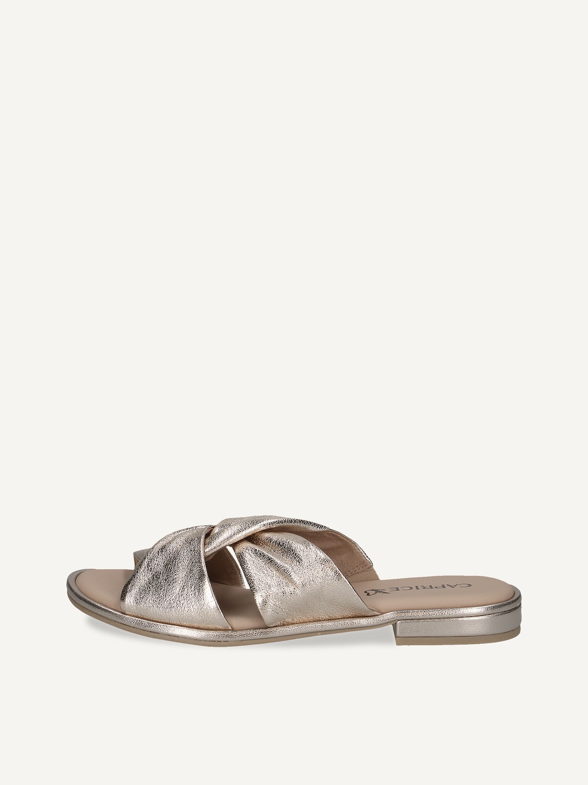 Caprice, Leather Mule - metallic PLATIN METAL., image 3 of 6