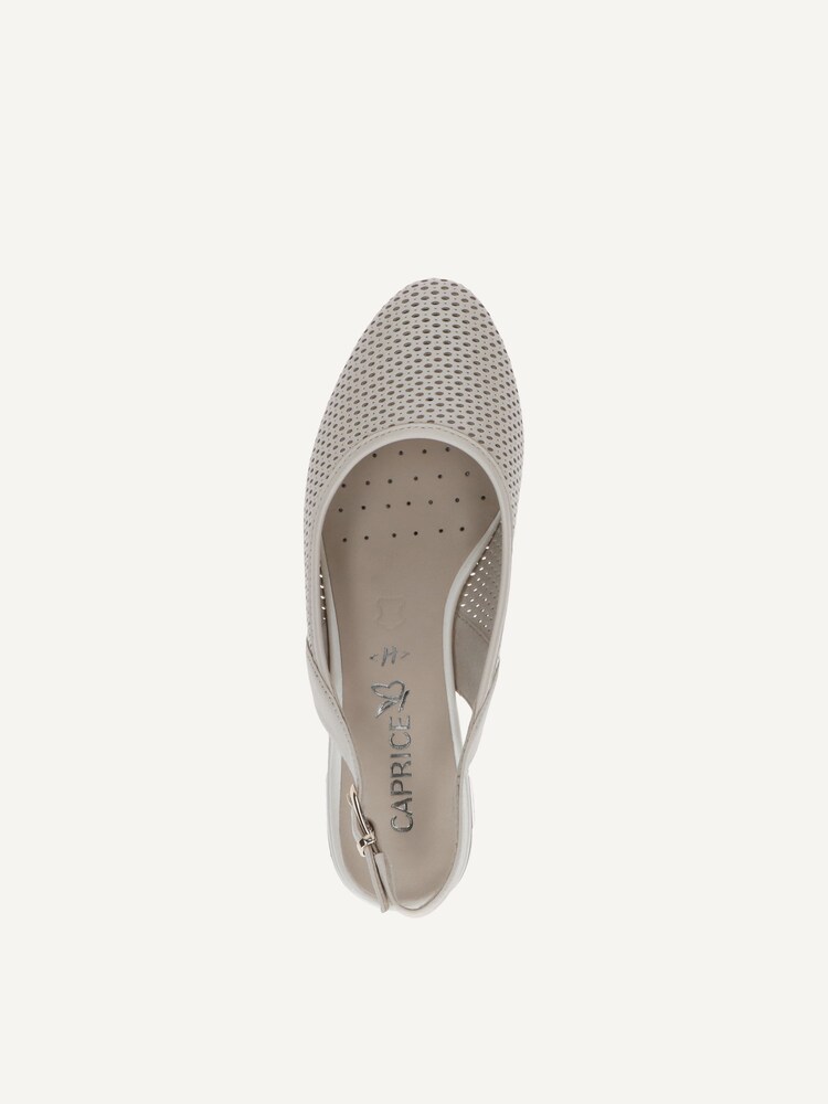 Caprice, Leather sling pumps - beige CREAM NAPPA, image 7 of 7