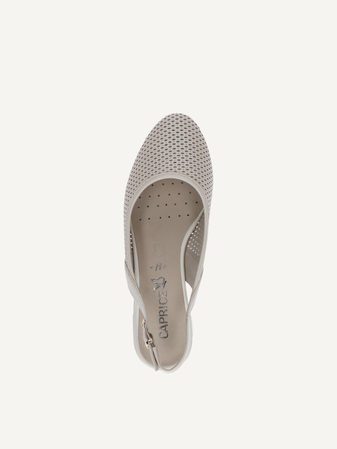 Caprice, Leather sling pumps - beige CREAM NAPPA, image 7 of 7