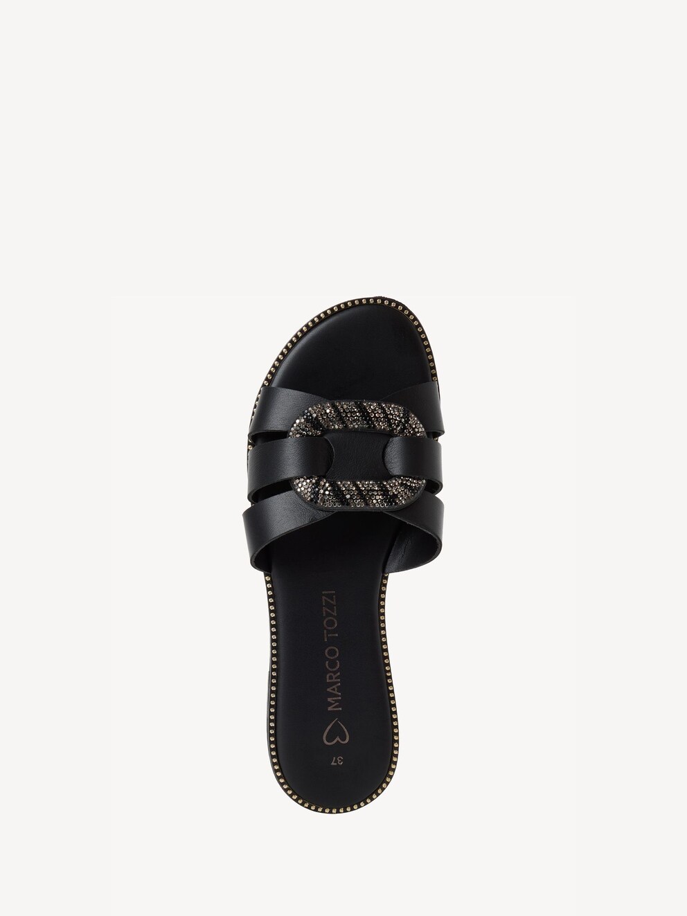 Marco Tozzi, Læder pantolette - sort BLACK, billede 5 af 6