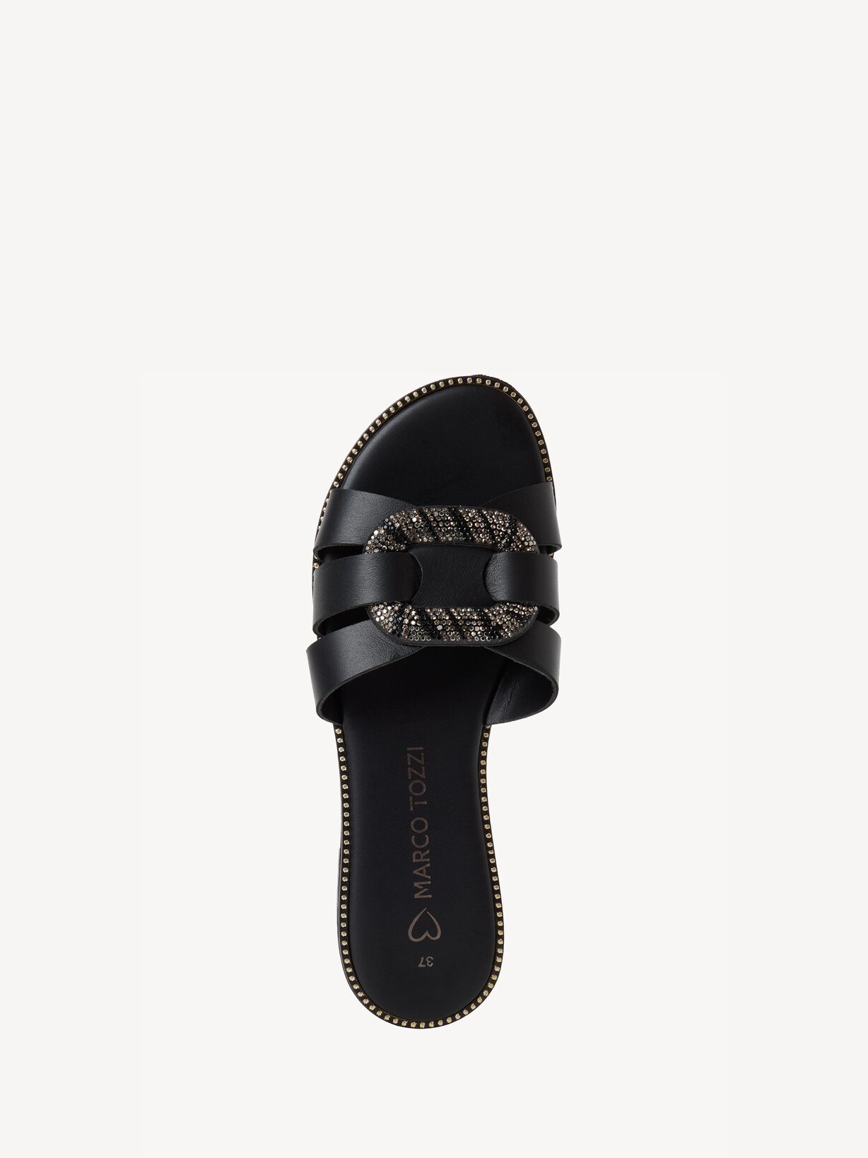 Marco Tozzi, Læder pantolette - sort BLACK, billede 5 af 6