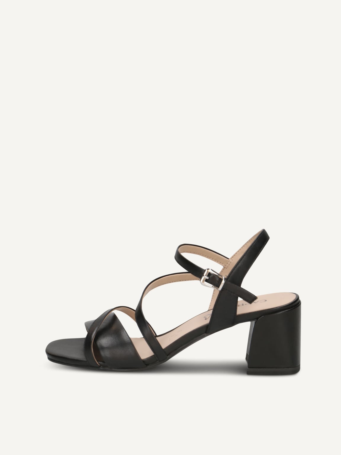 Caprice, Leather Heeled sandal - black BLACK NAPPA, image 2 of 5
