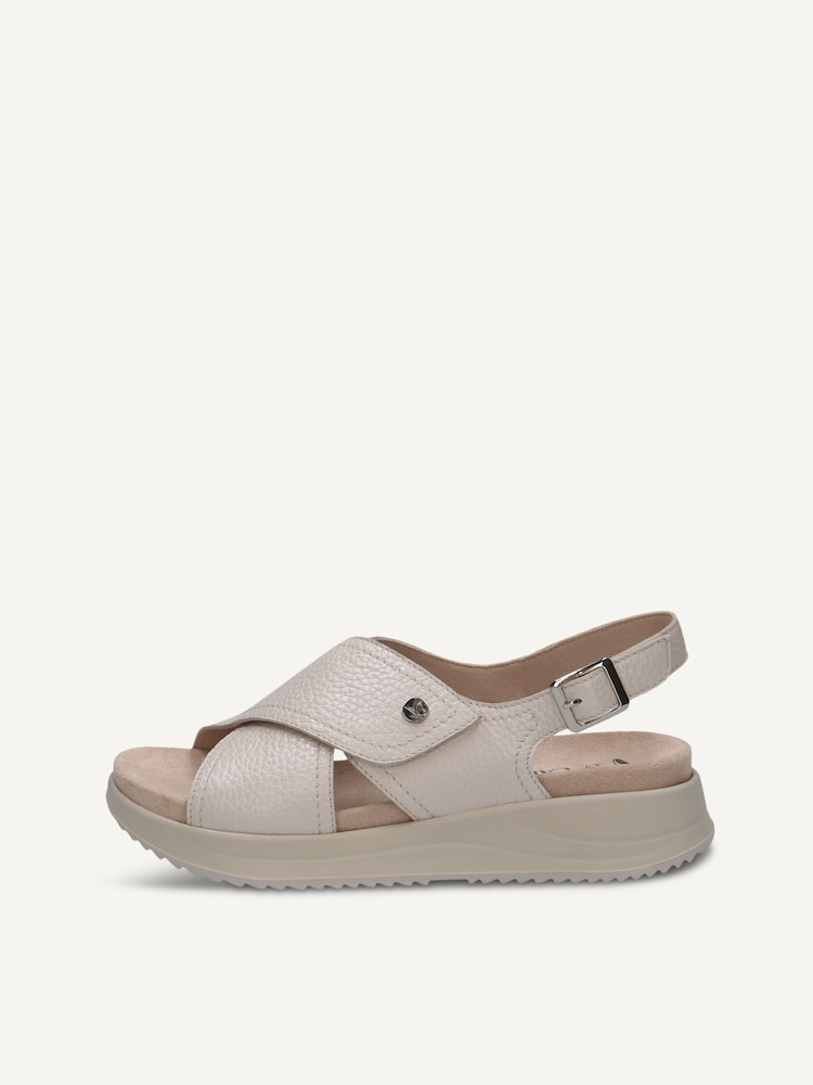 Caprice, Leather Sandal - white PEARL PERL DEE, image 3 of 6