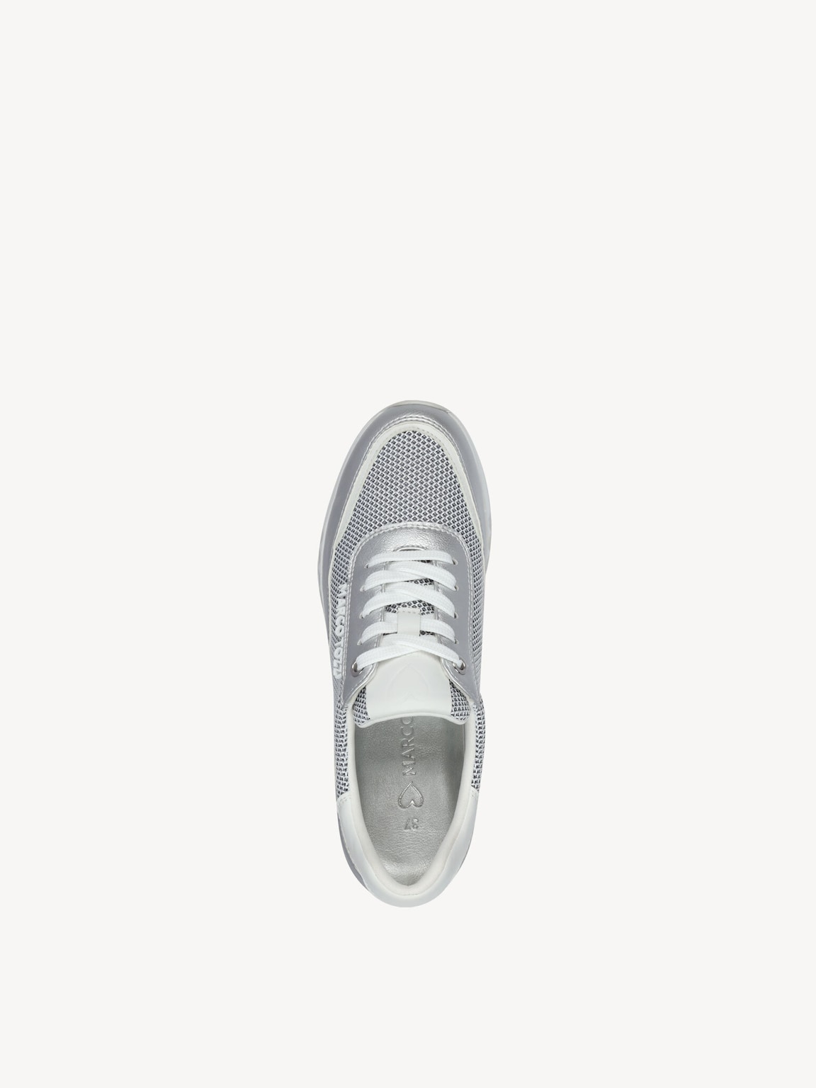 Marco Tozzi, Sneaker - bianco WHITE/SILVER, immagine 3 di 6