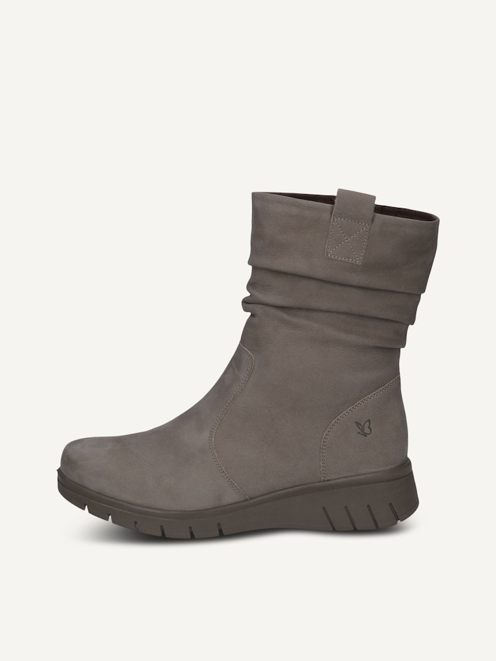 Caprice, Leather Bootie - beige warm lining TAUPE NUBUC