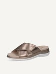Selected, Caprice, Leather Mule - brown TAUPE METALLIC