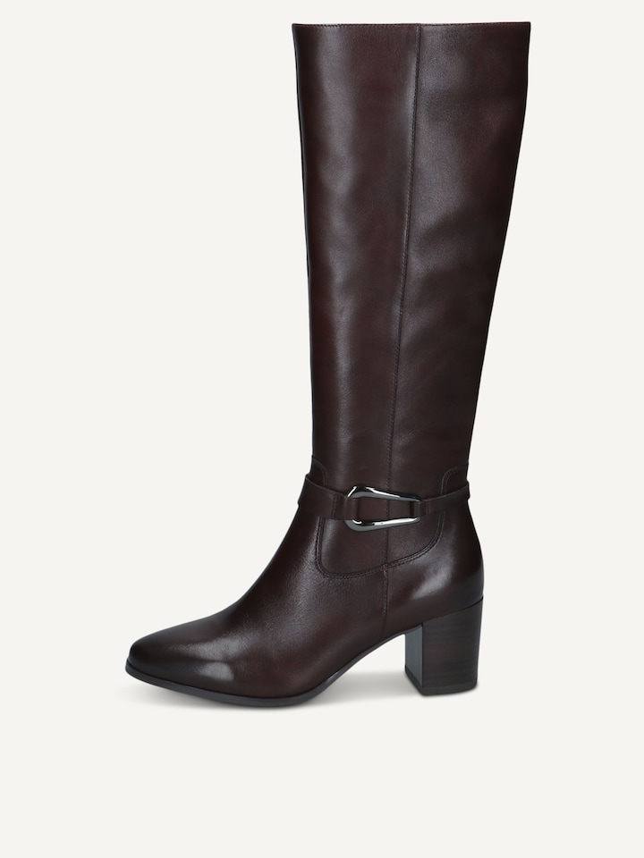 Caprice, Leather Boots - brown DK BROWN NAPPA