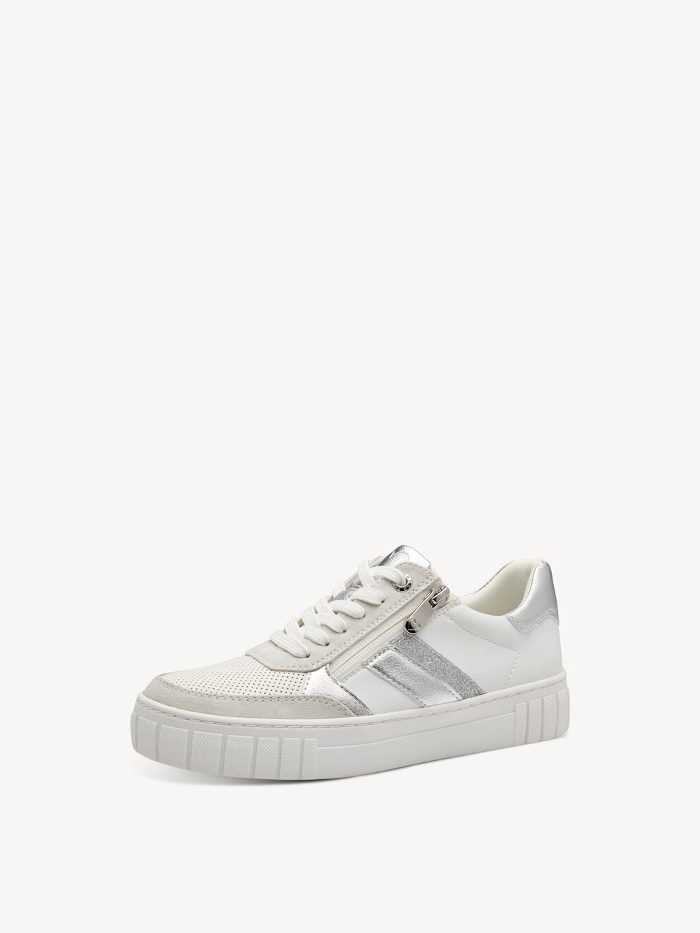 Marco Tozzi, Sneaker - bianco WHITE/SILVER, immagine 2 di 6