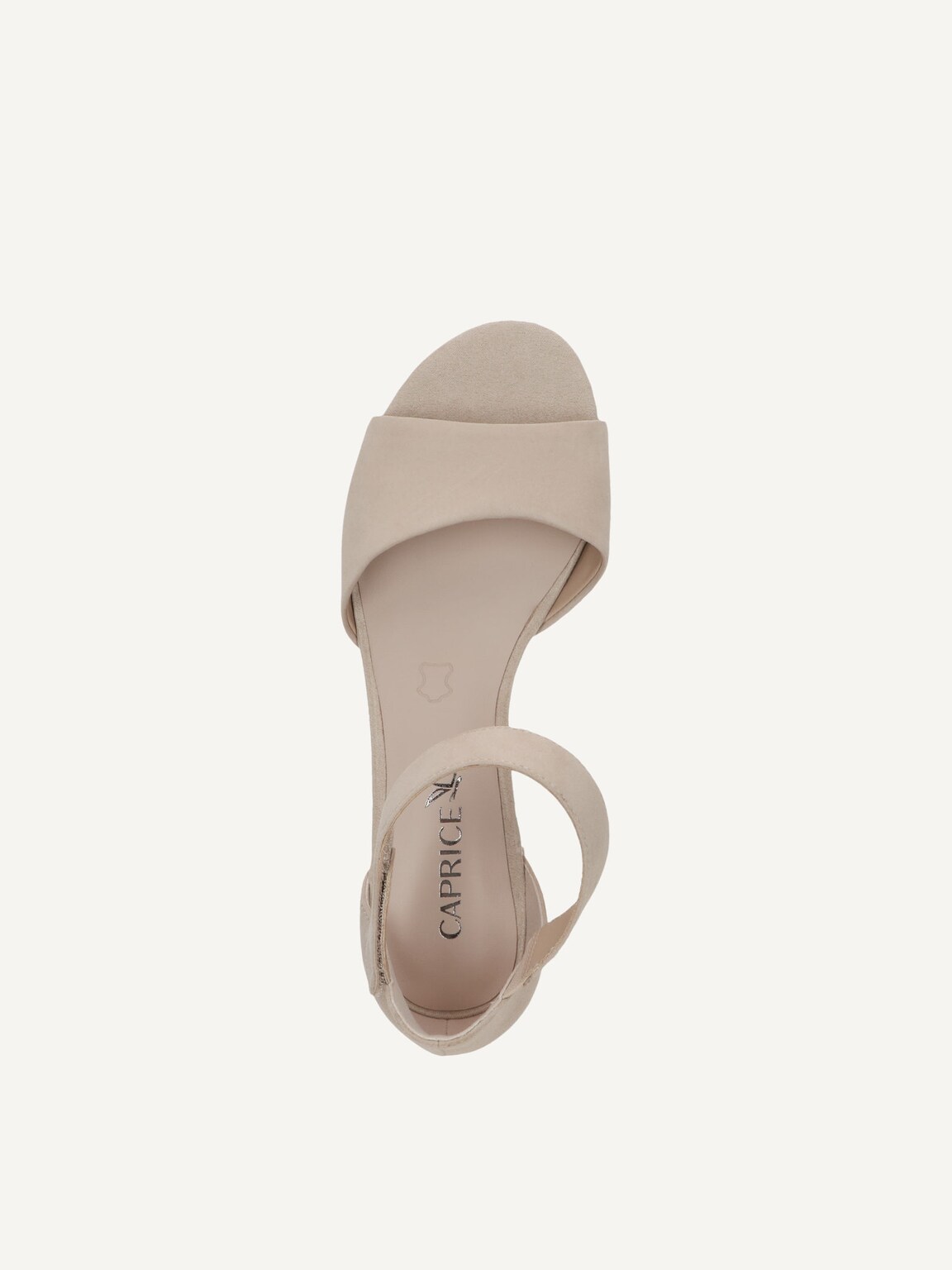 Caprice, Leather Heeled sandal - beige BEIGE SUEDE, image 5 of 5