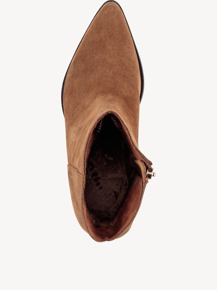 Marco Tozzi, Leather Bootie - brown, CAMEL, Image 3 of 6