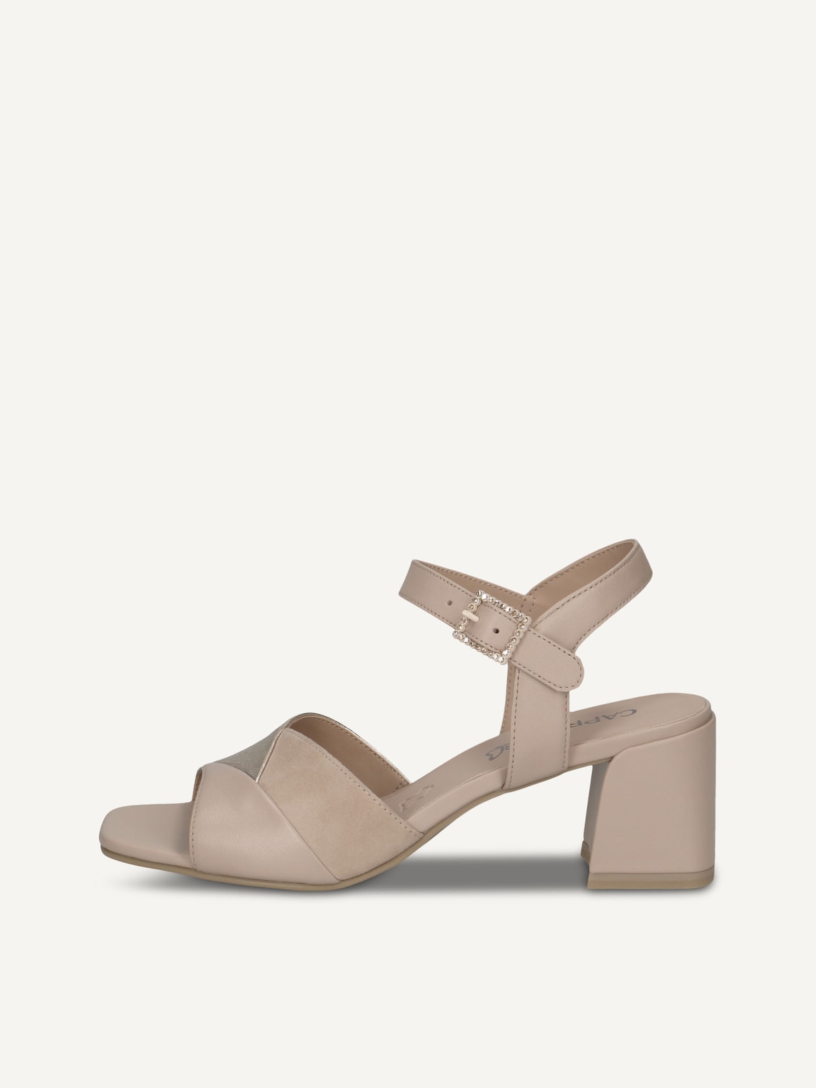 Caprice, Leather Heeled sandal - beige BEIGE COMB, image 3 of 6
