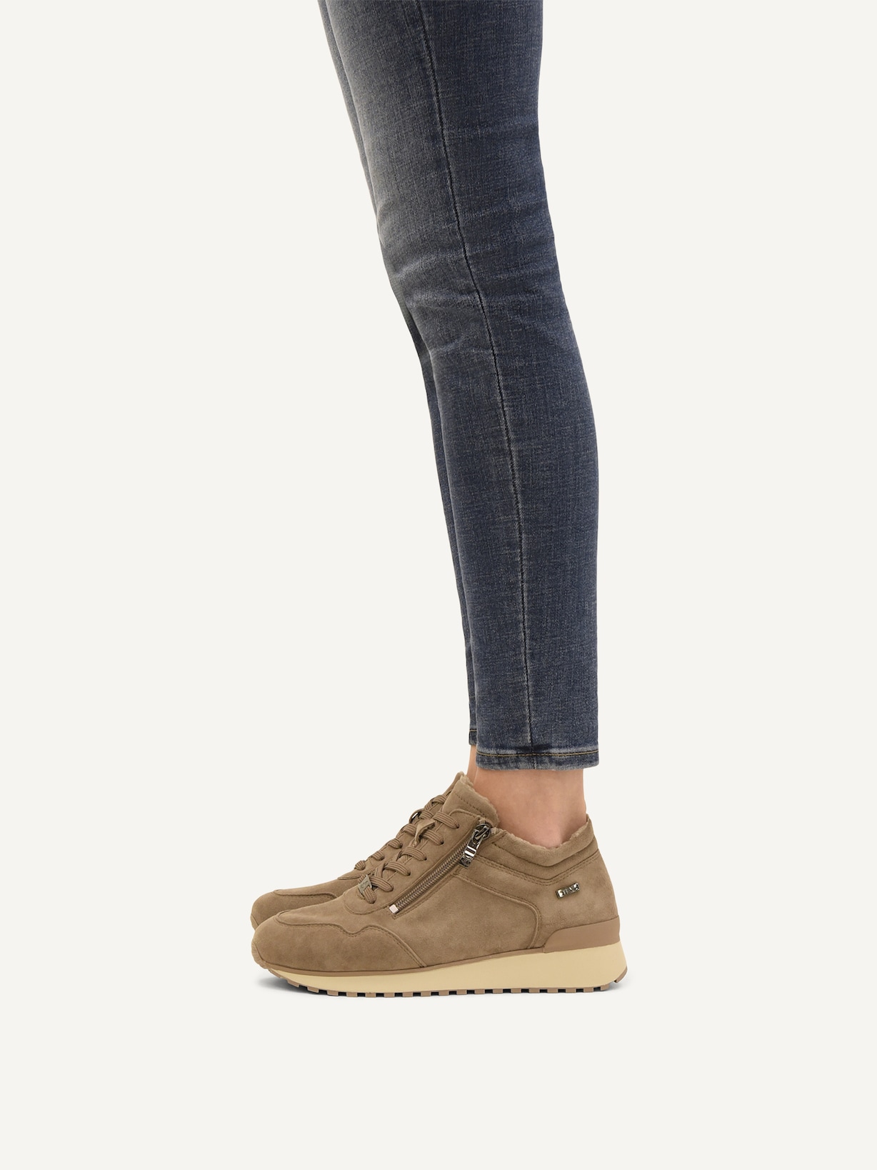 Caprice, Leather Sneaker - brown warm lining TAUPE SUEDE, image 2 of 6