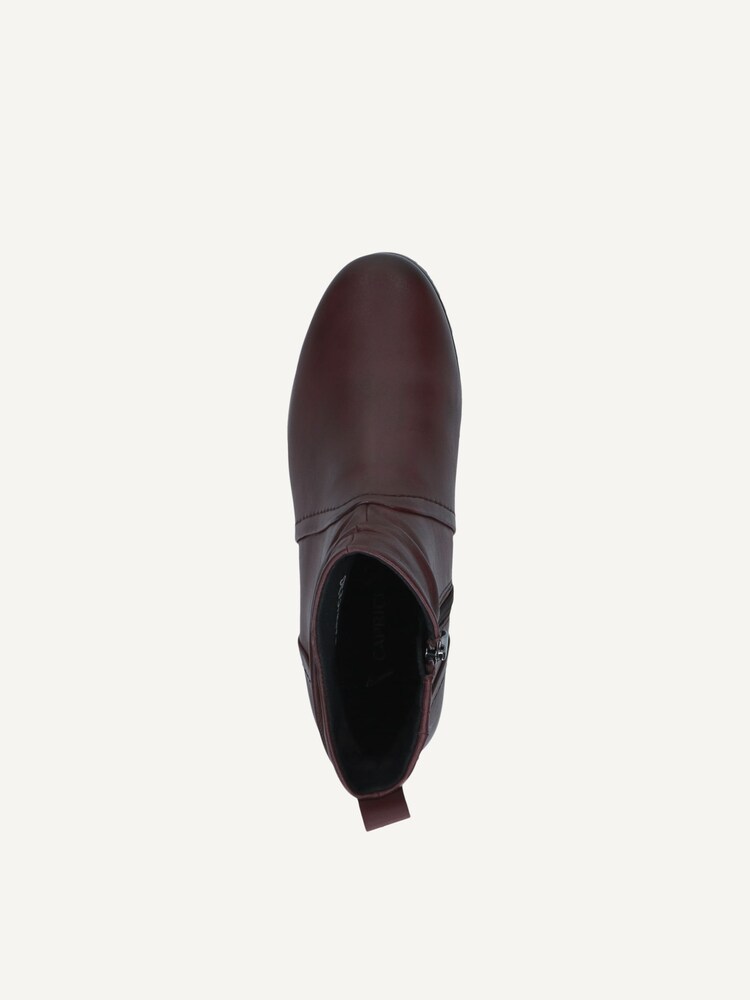 Caprice, Leather Bootie - red BORDEAUX NAPPA, image 4 of 5