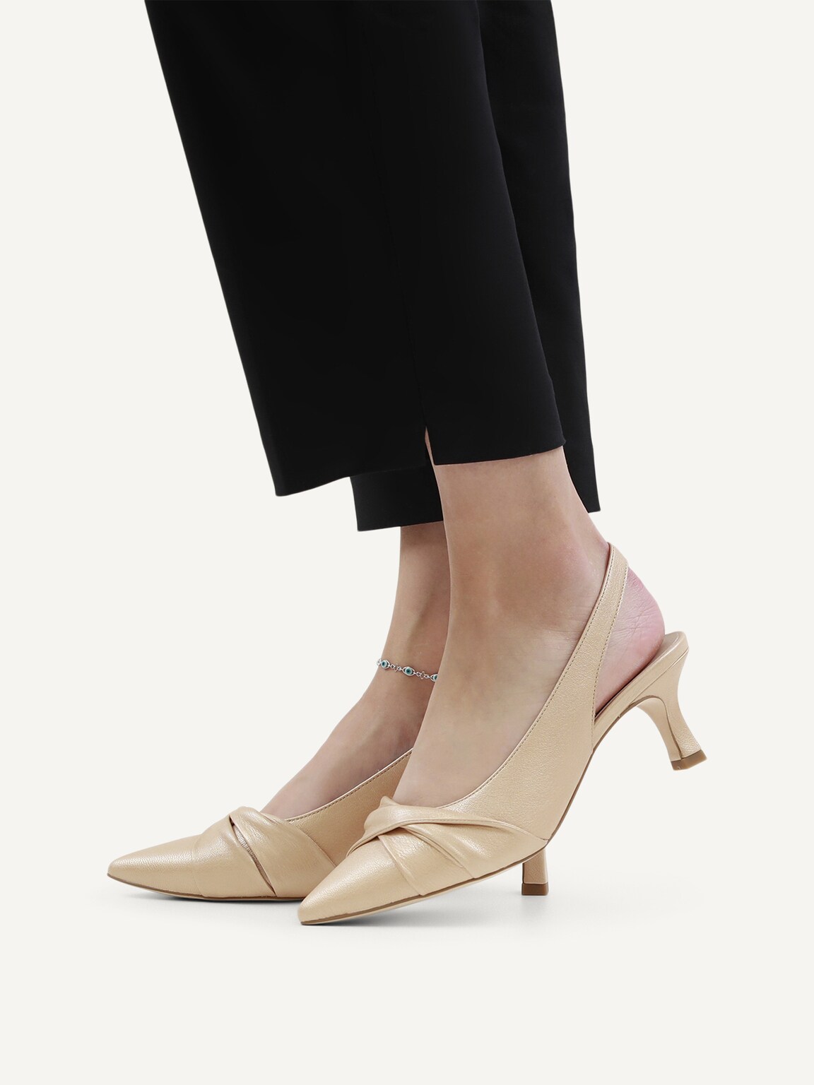 Caprice, Leather sling pumps - beige BEIGE PERLATO, image 2 of 6