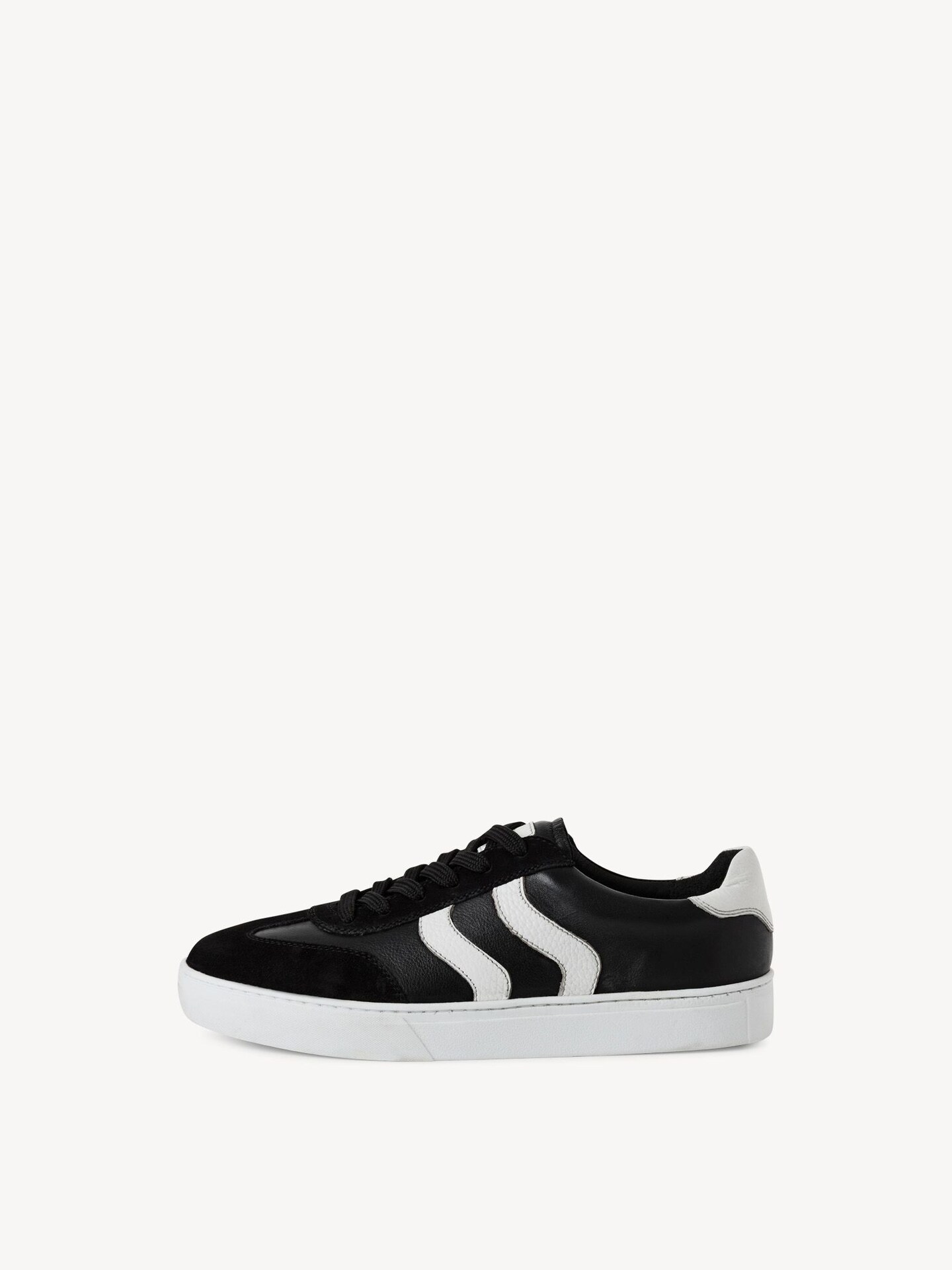 Marco Tozzi, Ledersneaker - schwarz BLACK COMB