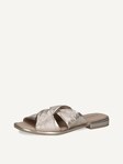 Not selected, Caprice, Leather Mule - metallic PLATIN METAL.