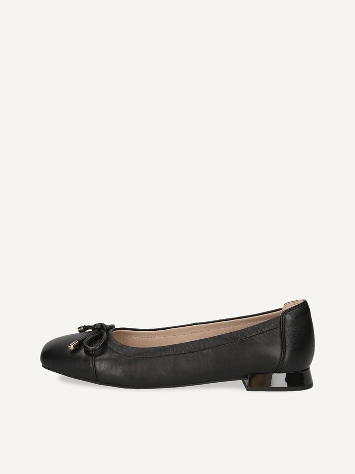 Caprice, Ballerine en cuir - noir BLACK NAPPA