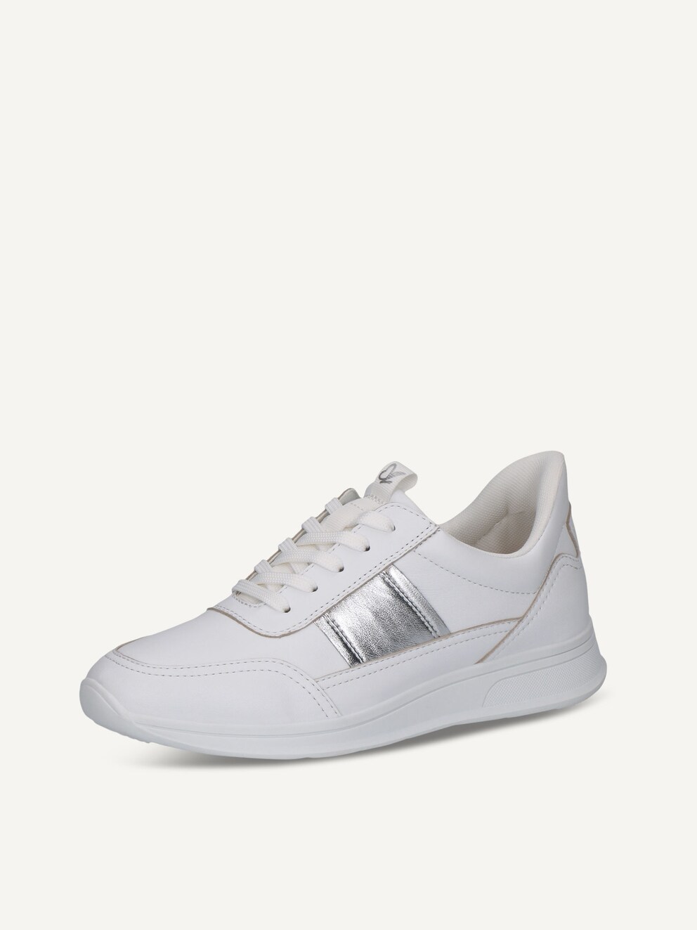 Caprice, Basket en cuir - blanc WHITE/SILVER, image 3 sur 6