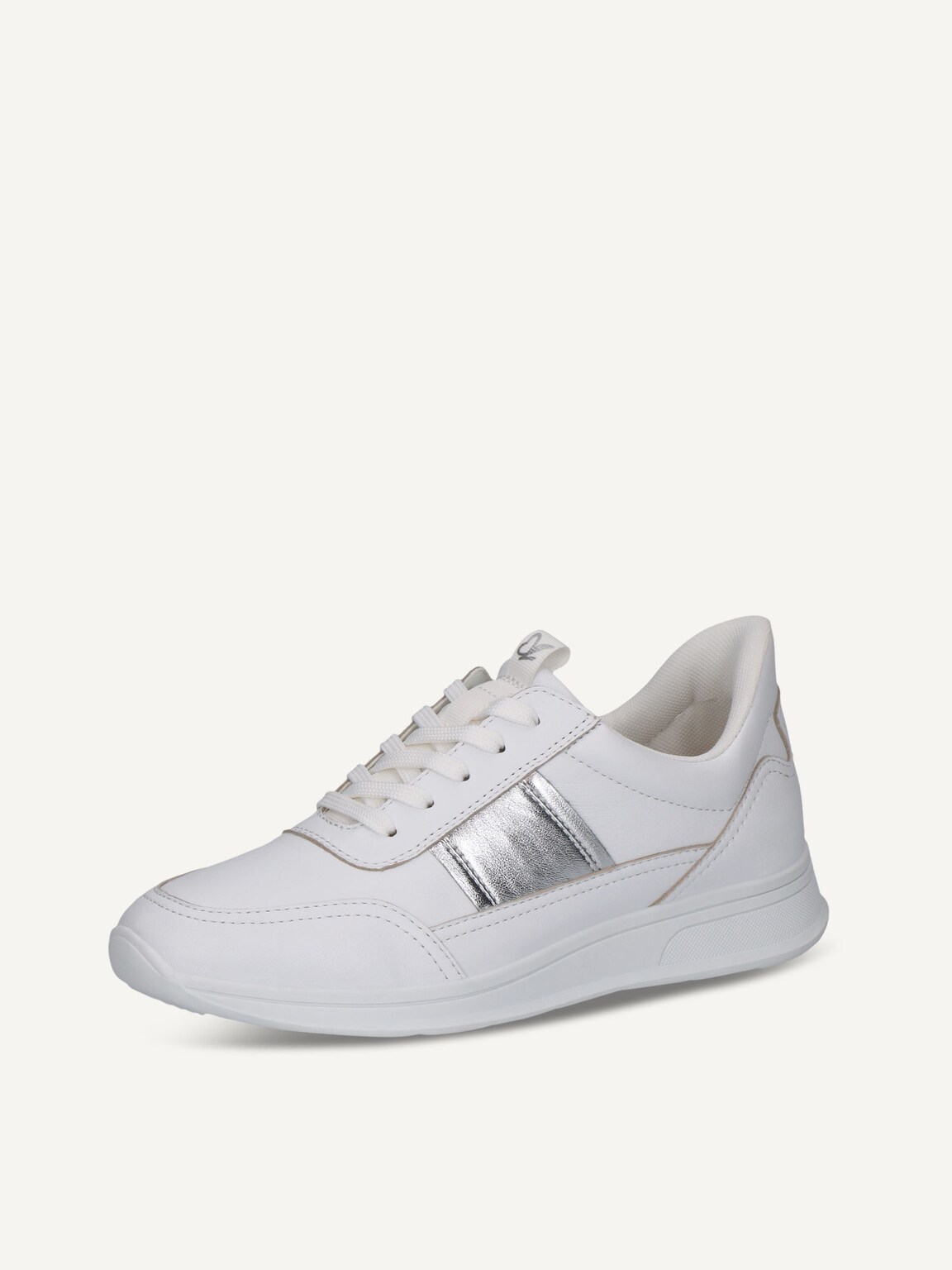 Caprice, Leather Sneaker - white WHITE/SILVER, image 1 of 6
