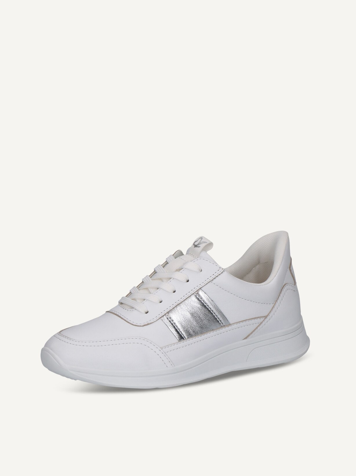 Caprice, Basket en cuir - blanc WHITE/SILVER, image 3 sur 6