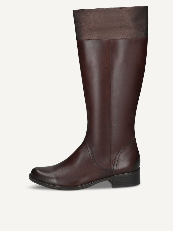 Caprice, Leather Boots - brown DK BROWN COMB