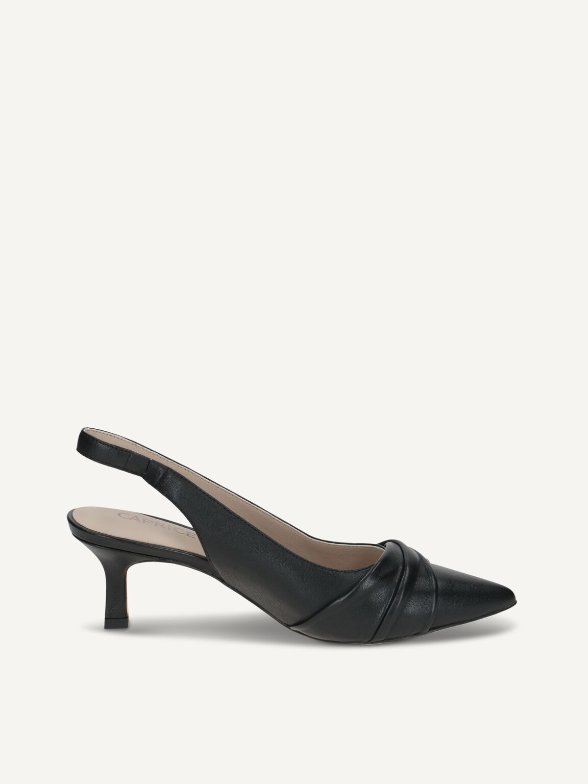 Caprice, Leather sling pumps - black BLACK NAPPA, image 3 of 5