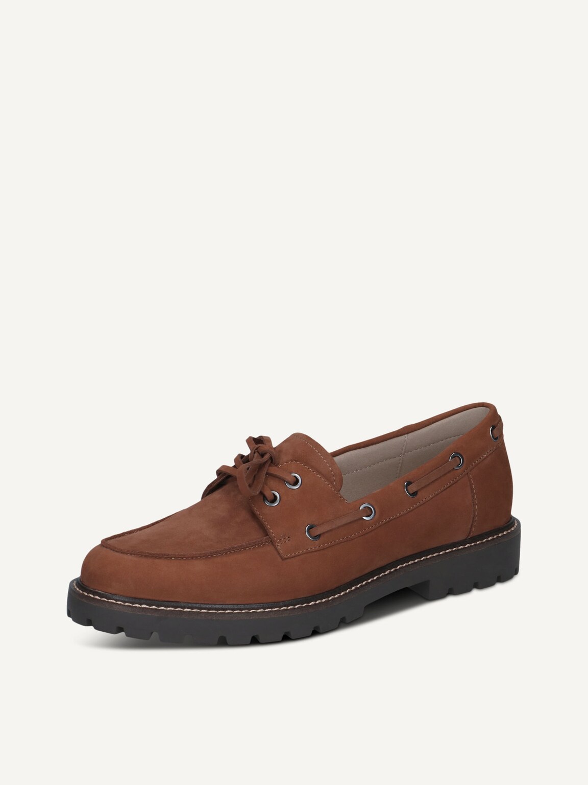 Caprice, Leather Low shoes - brown COGNAC NUBUC, image 1 of 5